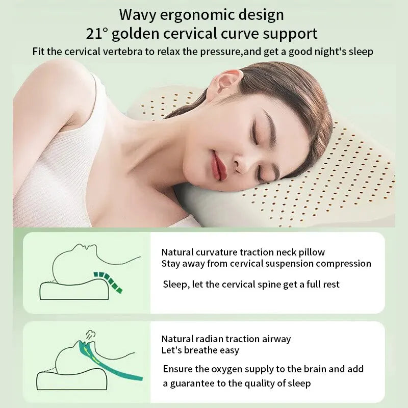 BreathePillow | Hypoallergeen ergonomisch kussen van natuurlijk latex – Ademend, dubbele hoogte