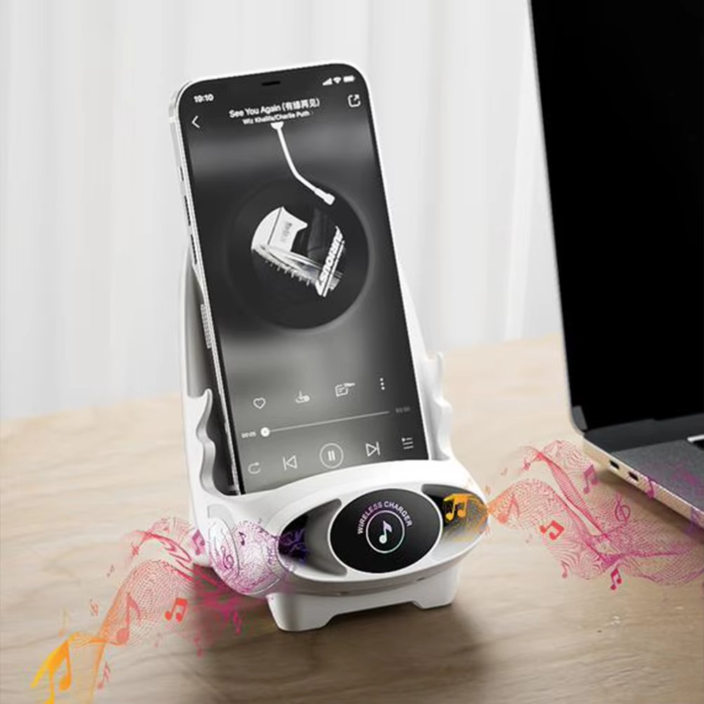 ChairPod | Mini-stoel Draadloze snellader & multifunctionele telefoonhouder, Qi-compatibel