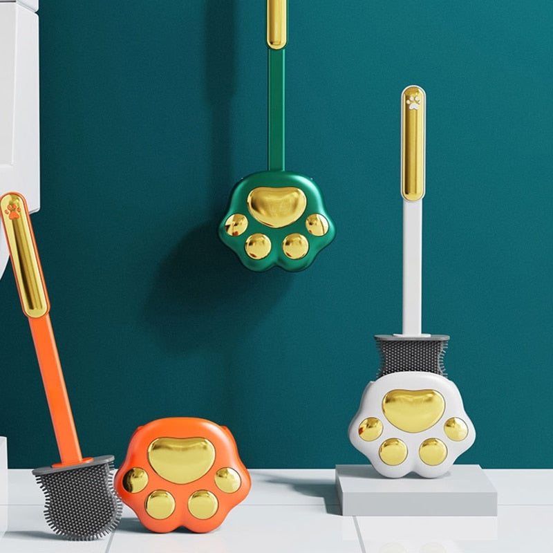 SoftPaw Scrub | Decoratieve kattenpoot toiletborstel
