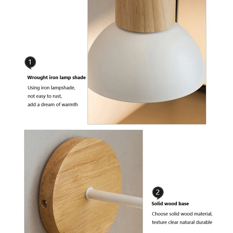 TimberRay | Scandinavische houten wandlamp - Rustieke woningverlichting, stijlvolle wandlamp