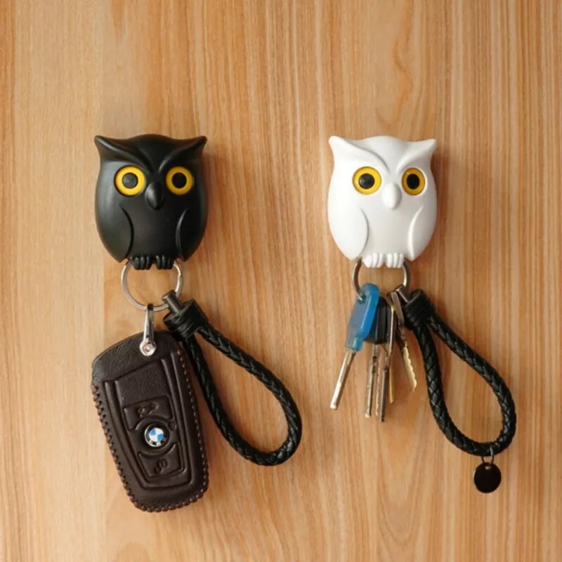 KeyHoot | Magnetische Nachtuil Muursleutelhanger - Schattig Uil Sleutelrekje, Grillig Huisdecor
