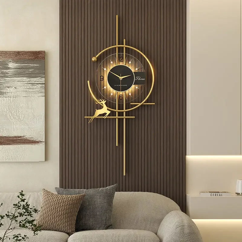 GlimmerClock | Artistiek elegante klok met gouden touch