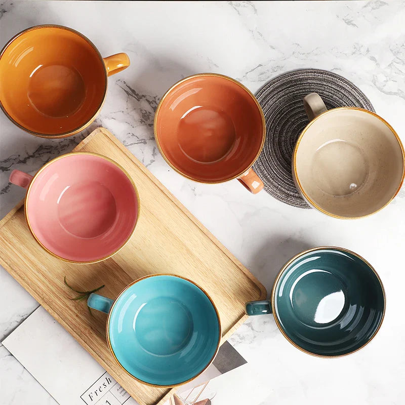 MajestiCup | Elegante keramische mok, hoge capaciteit, kleurrijk ontwerp