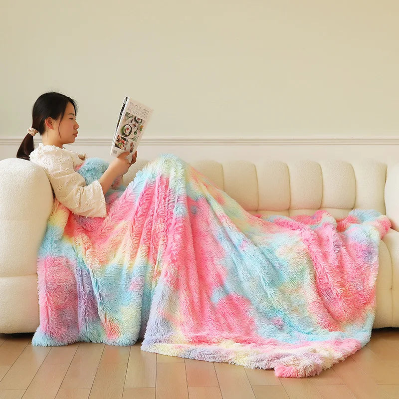 CozyHue | Ultra Pluche Koraal Fleece Deken - Pastel Hoesje, Superzacht, Knusse Woondeken