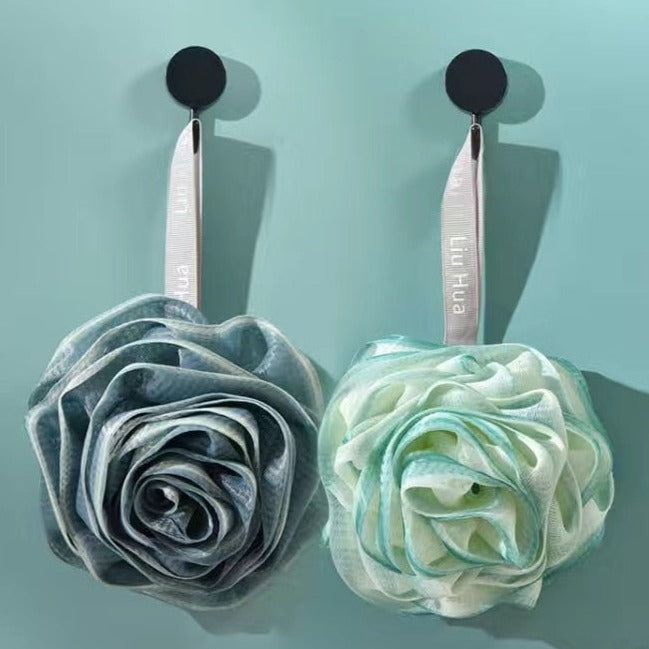 RoseBliss | Japanse rozenbadspons – zachte exfoliërende douchespons voor milde huidverzorging