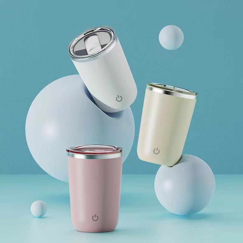 FlowMix | Automatische waterdichte shaker – 350 ml roestvrij staal, oplaadbaar, duurzaam, draagbaar proteïne- en drankmixer