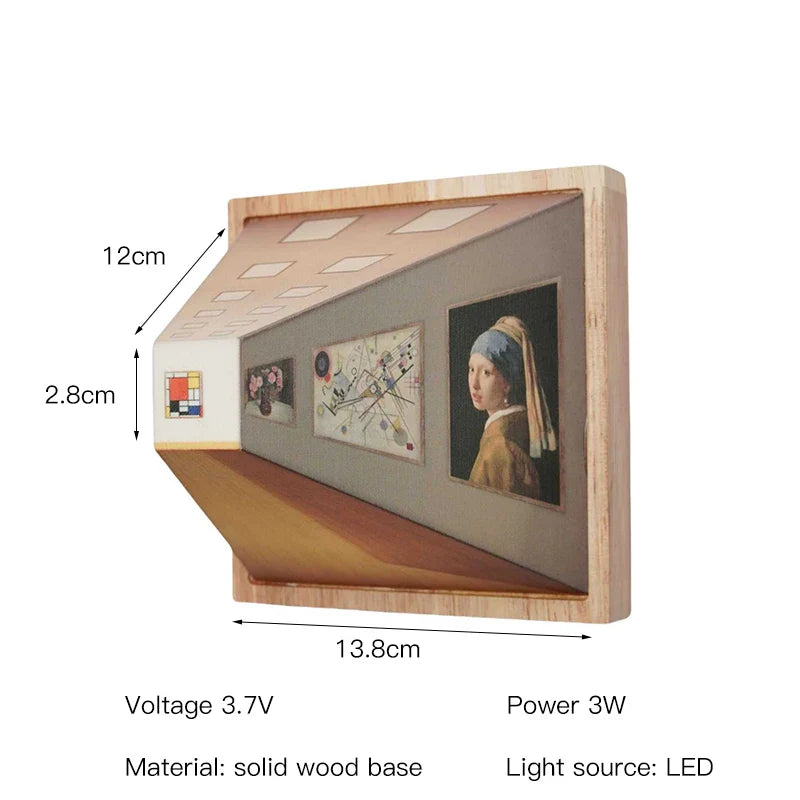 DimenLamp | 3D Muurkunst LED Lamp - Modern Nachtlampje voor Thuisdecoratie & Geschenk