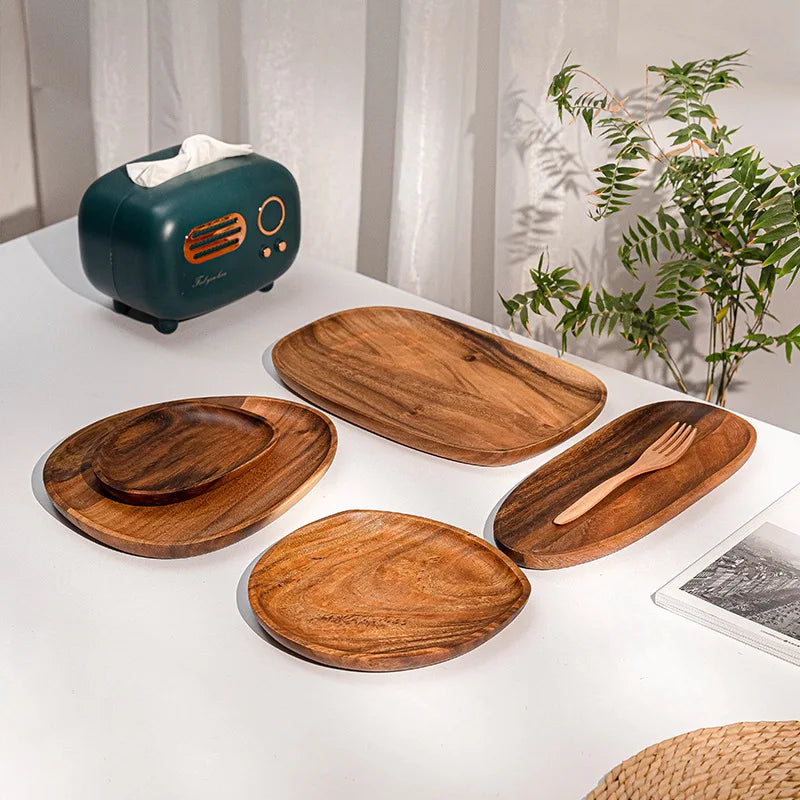 OakWare | Houten Borden – Eco-vriendelijk, Handgemaakte Wildwood Tafelware voor Serveren & Decoratie