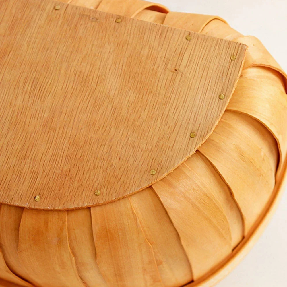Baskette | Handgemaakte houten Franse Marktmand - Rustieke Opbergruimte