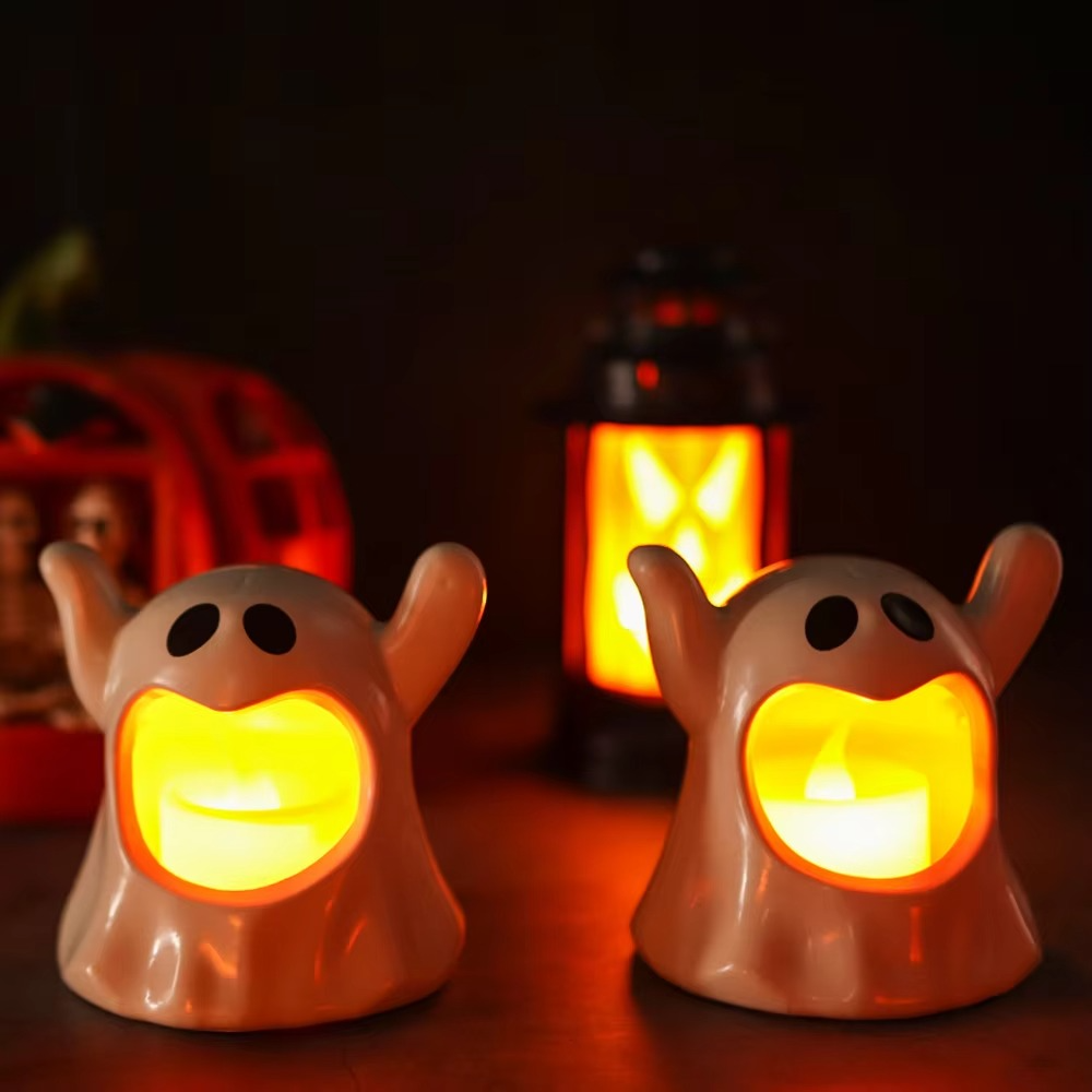 SpookGlow | LED-spooklicht – Halloween-decoratie, zwart-wit, werkt op batterijen
