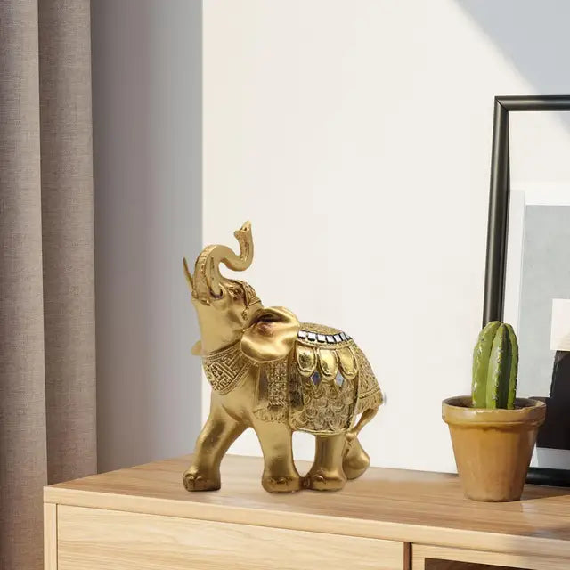 Majelix | Harsbeeld van de majestueuze olifant - Decoratief dierensculptuur