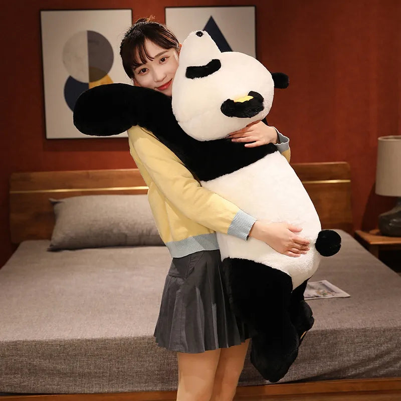 SnugPanda | Giant Lazy Panda Plush Toy – Zachte, knuffelbare knuffel voor kinderen, extra grote pluche panda