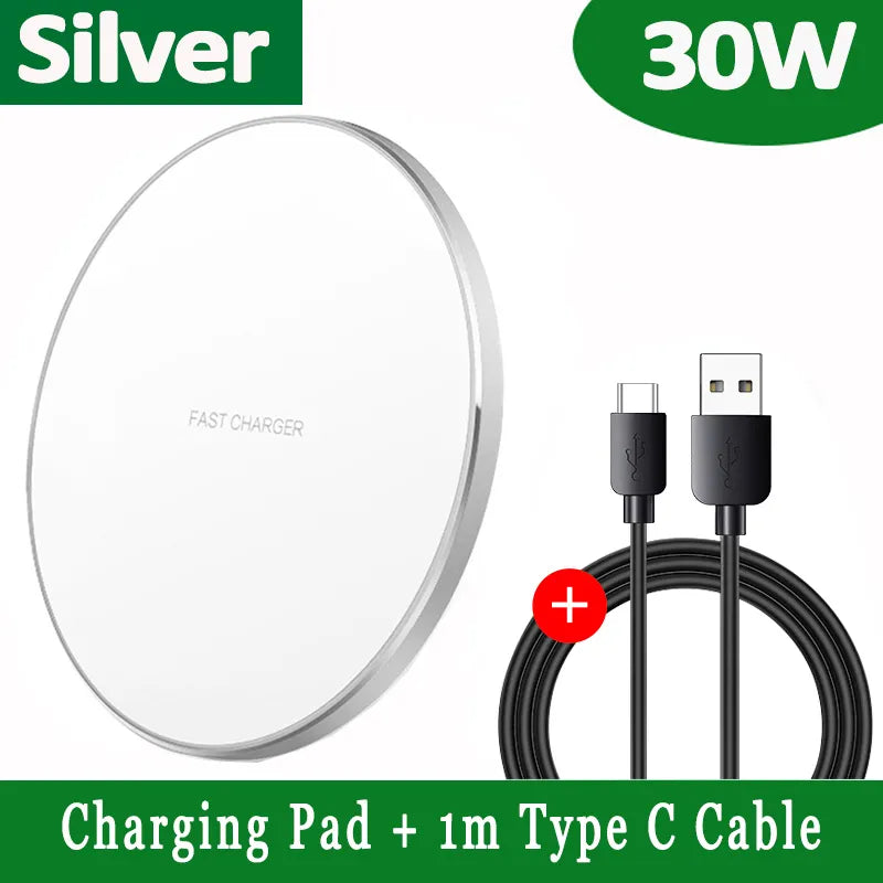 AmpPad | 30 W draadloze snellader – USB-C-laadstation
