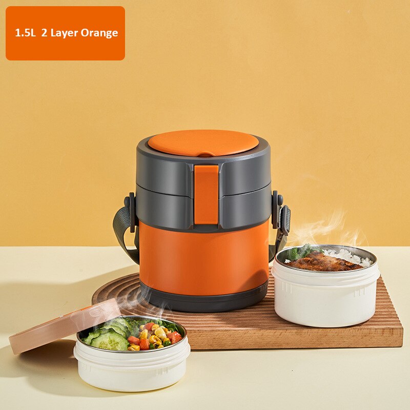 EcoBite | Roestvrijstalen lunchbox – Lekvrije, draagbare maaltijdcontainer