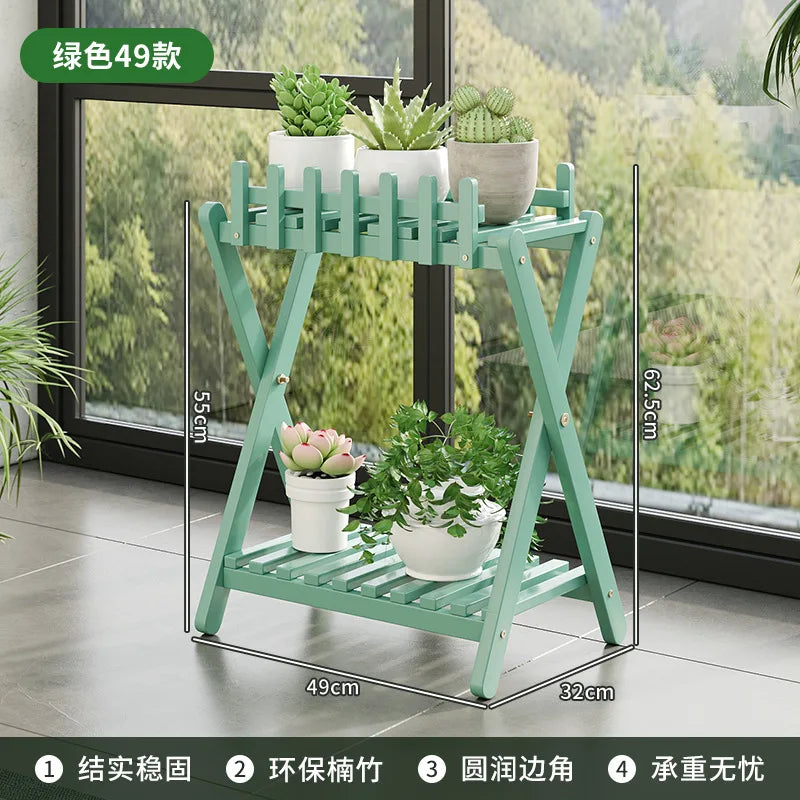EcoTrellis | Bamboo VerdeShelf plantenstandaard met twee niveaus en latwerk
