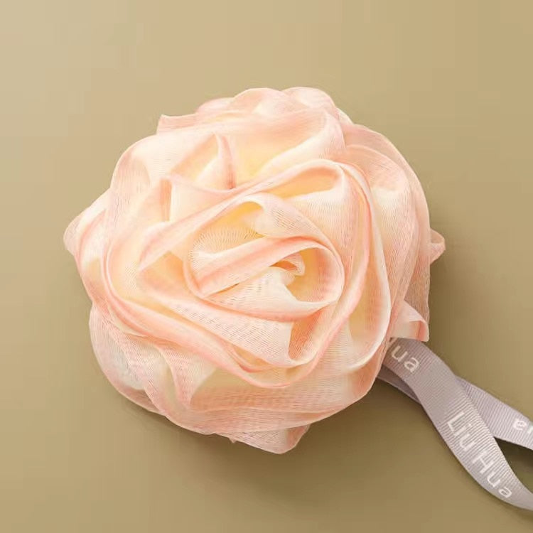 RoseBliss | Japanse rozenbadspons – zachte exfoliërende douchespons voor milde huidverzorging