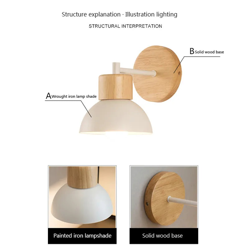 TimberRay | Scandinavische houten wandlamp - Rustieke woningverlichting, stijlvolle wandlamp