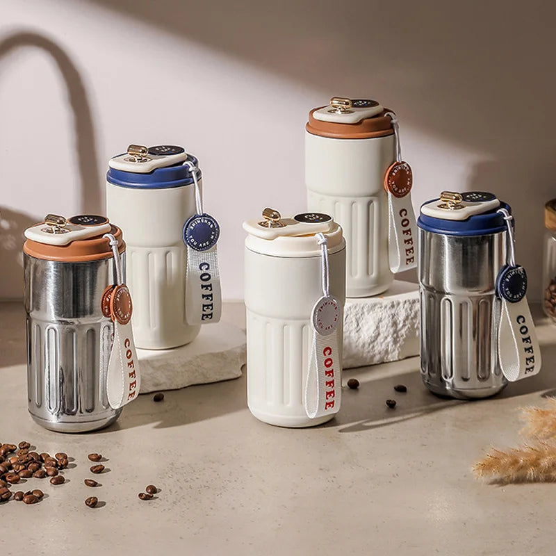 SmartSip | Digitale LED thermosfles - roestvrijstalen koffiemok met temperatuurregeling voor warme en koude dranken