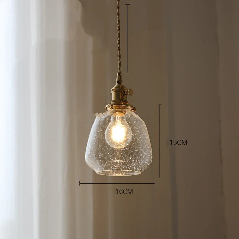 NostalgiaLuxe | Vintage elegante glazen hanglamp