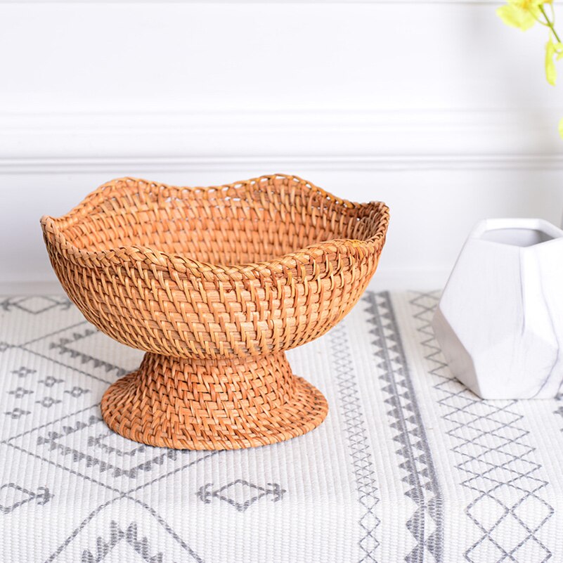 BohoBowl | Rustiek Rotan Fruitmanden Decoratieve Opbergkommen