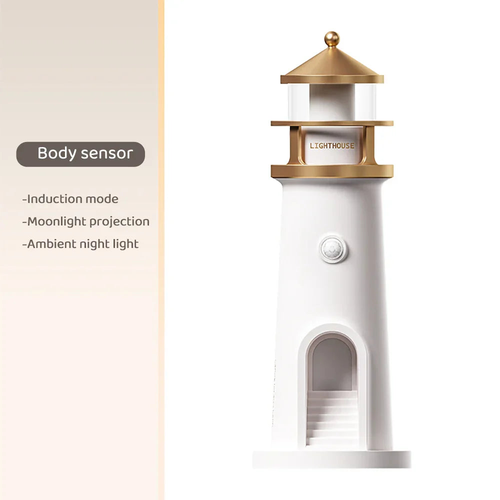LightTide | Lighthouse Ambient Light met Bluetooth, Muziek, Dimbaar & Projectie Eigenschappen