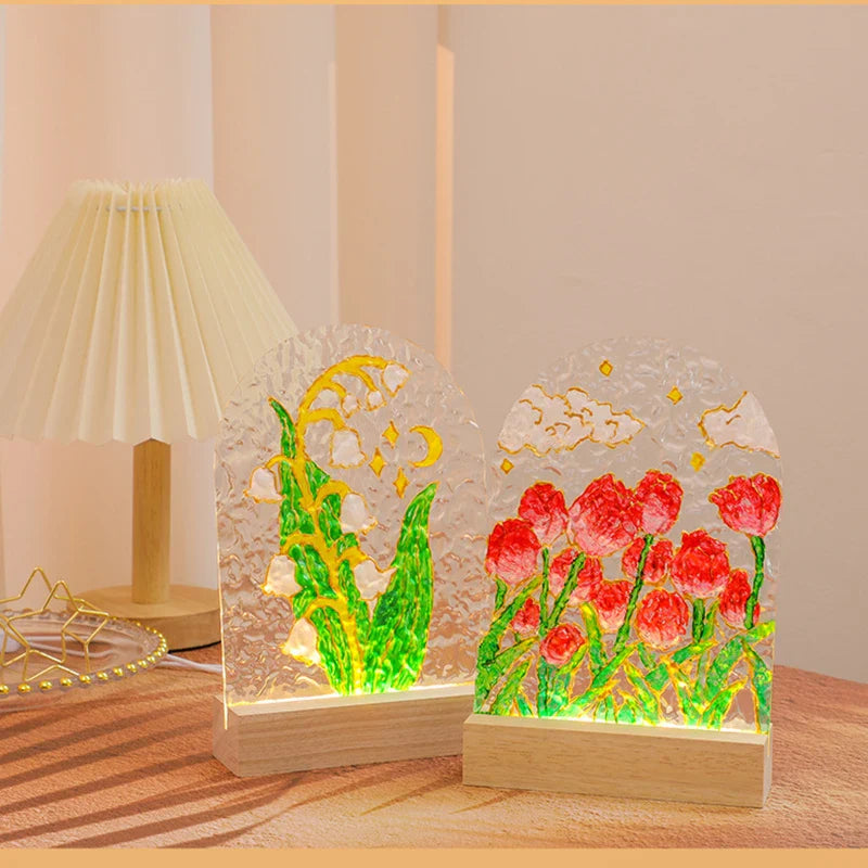 PaintLume | DIY acrylglas Schilderen Nacht Licht Set - Creatieve Kunst Ambacht met LED-licht