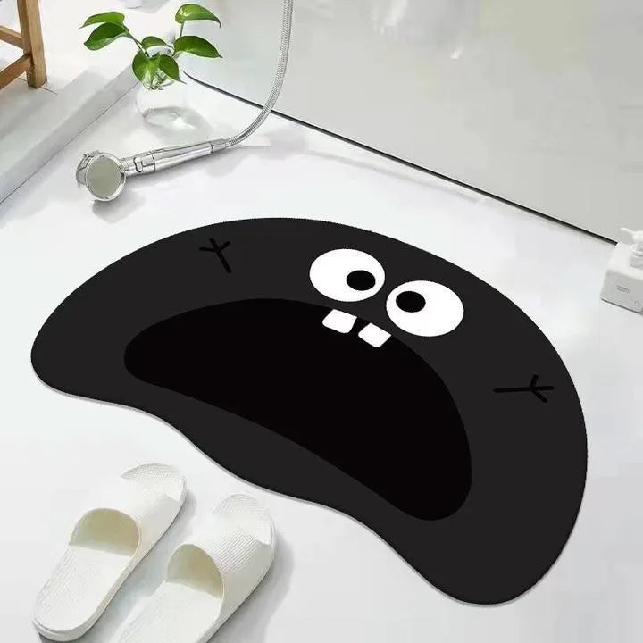 PurrMat | Schattige katten badmat met sneldrogende werking – Absorberende microvezel badmat
