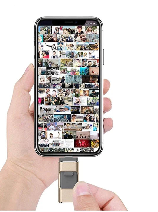 SmartPort | 4-in-1 USB-stick met OTG, opslag voor telefoon en pc, uitbreidbaar geheugen voor Android en iPhone