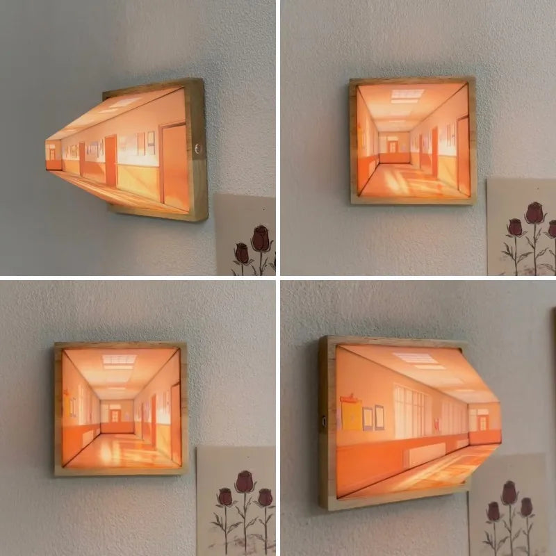 DimenLamp | 3D Muurkunst LED Lamp - Modern Nachtlampje voor Thuisdecoratie & Geschenk