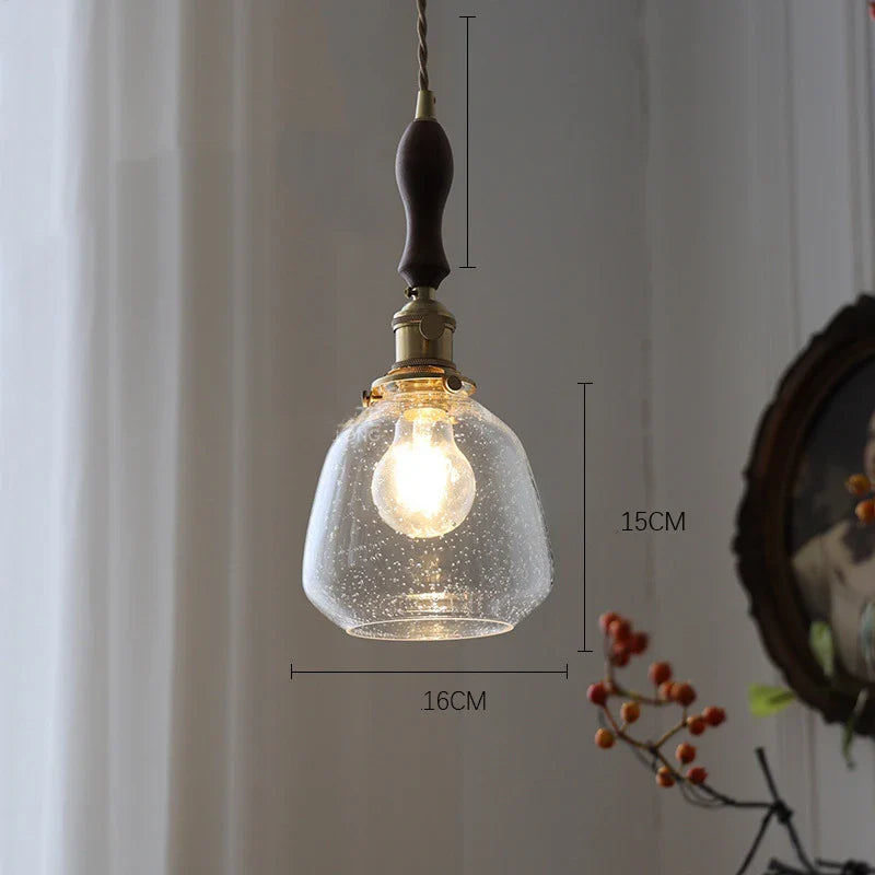 NostalgiaLuxe | Vintage elegante glazen hanglamp