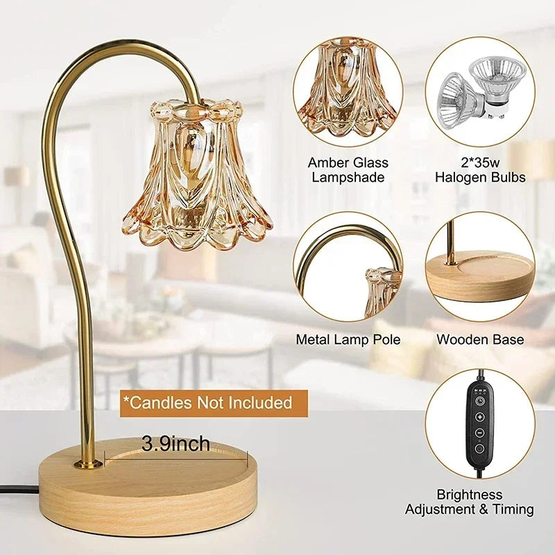 LumiFlora | Bloemvormige kaarsenwarmer - Elegant ontwerp, warm licht, woningdecoratie