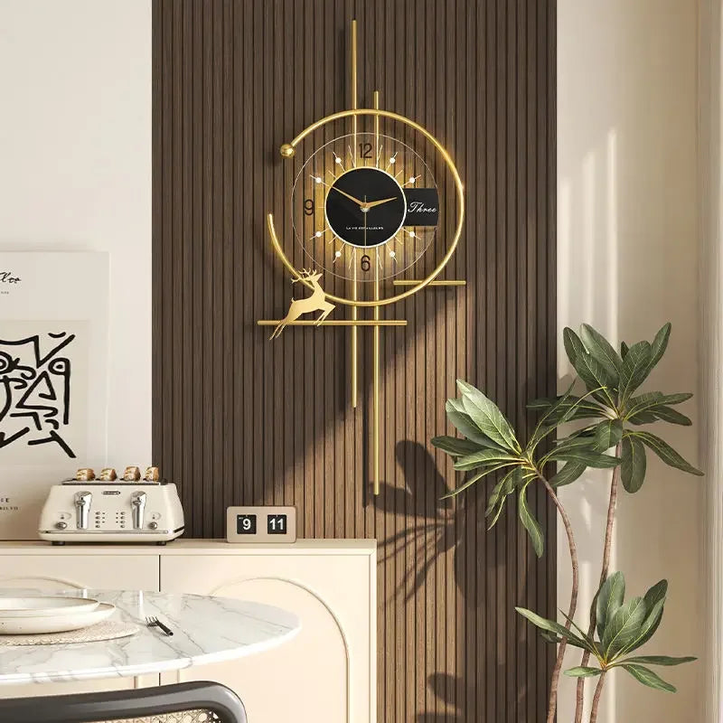 GlimmerClock | Artistiek elegante klok met gouden touch