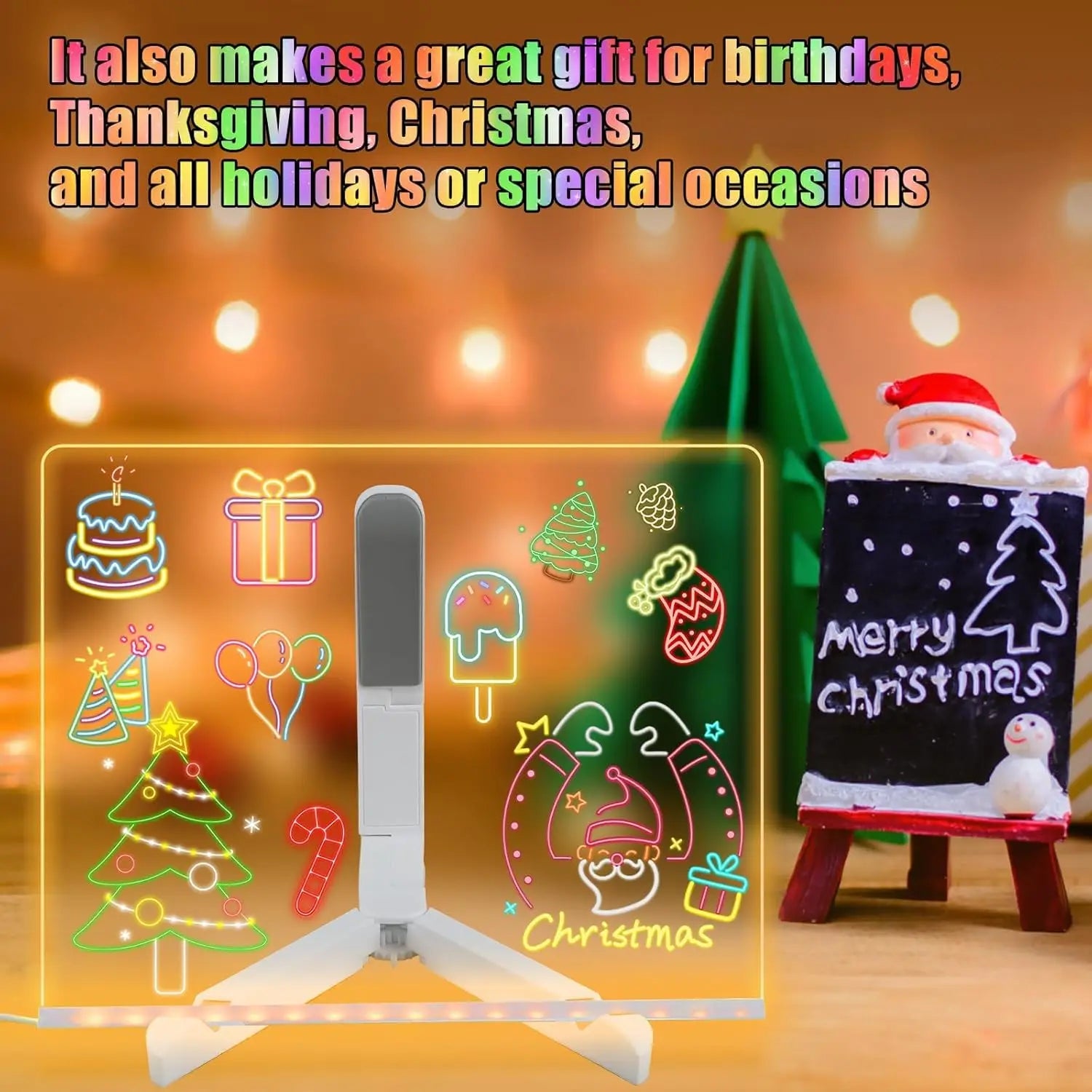 GlowSketch | Neon Schetsbord – LED Tekentablet, Glow Art Board voor Kinderen & Volwassenen