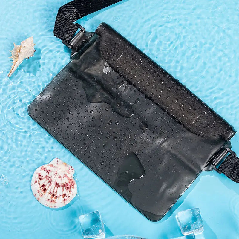 SplashSafe | Waterdicht heuptasje - Drievoudig afsluitbaar, transparant droogtasje voor smartphone