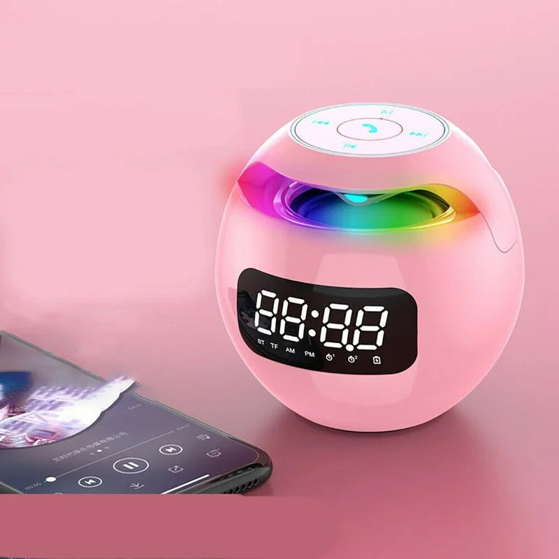 GlowBeats | Digitale LED-wekker met Bluetooth-luidspreker, kleurveranderend nachtlampje, 5 W geluid