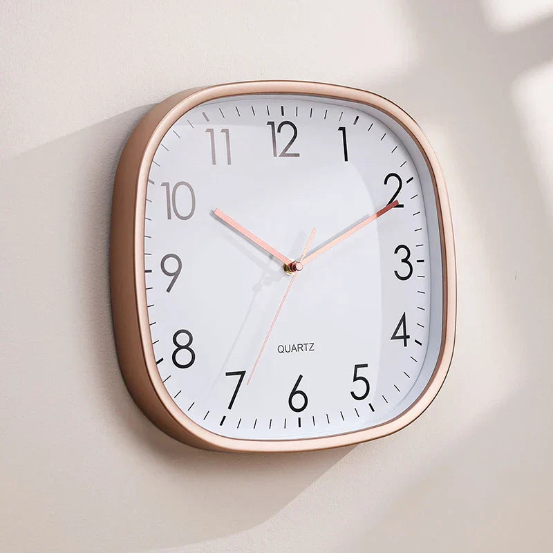 Chronix | Eenvoudige vierkante wandklok voor slaapkamer en woonkamer, moderne wanddecoratie