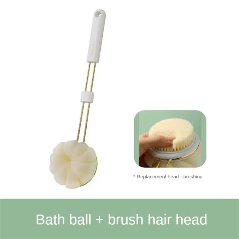 VeluBrush | Ultrazachte badborstel met lange steel - duurzame scrub voor rug en lichaam