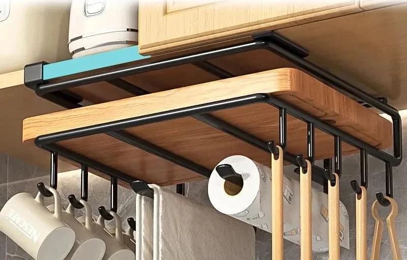 BoardNest | Snijplankrek voor onder de kast - Roestvrijstalen, ruimtebesparende snijplankhouder