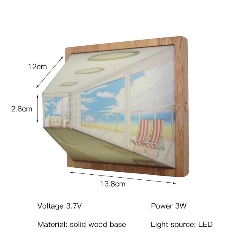 DimenLamp | 3D Muurkunst LED Lamp - Modern Nachtlampje voor Thuisdecoratie & Geschenk