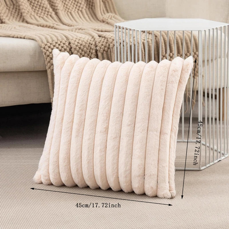 Puffique | Decoratieve pluizige kussensloop - Zachte kussenhoes van imitatiebont voor bank, bank, bed