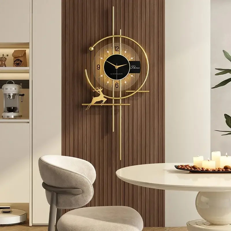 GlimmerClock | Artistiek elegante klok met gouden touch