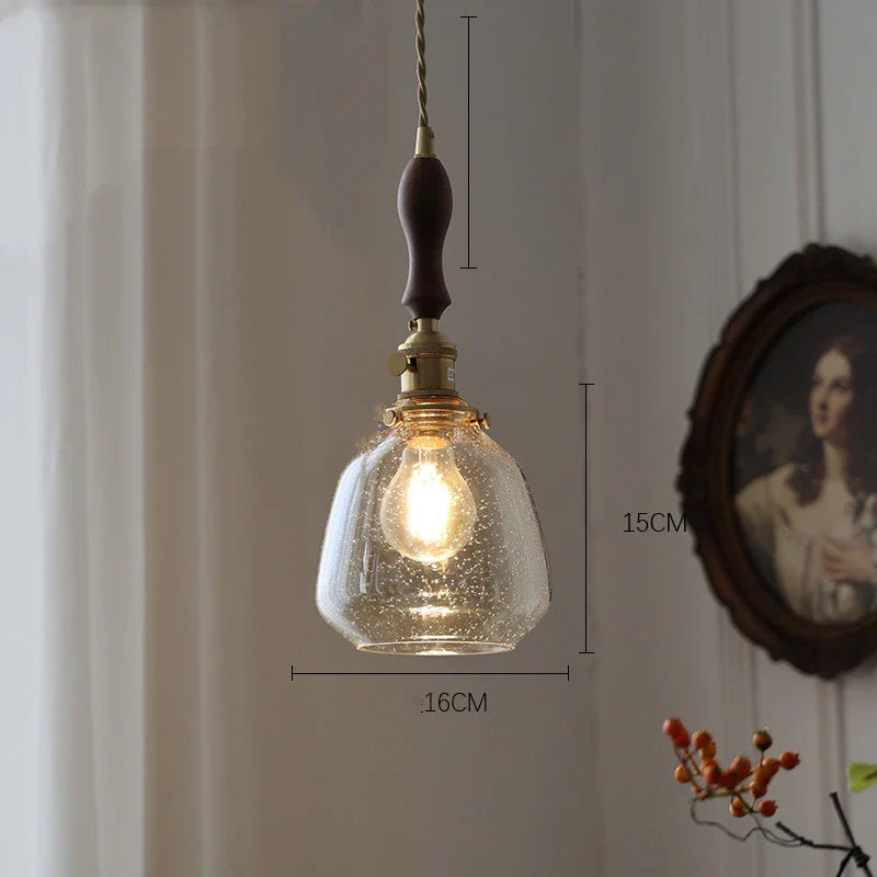 NostalgiaLuxe | Vintage elegante glazen hanglamp