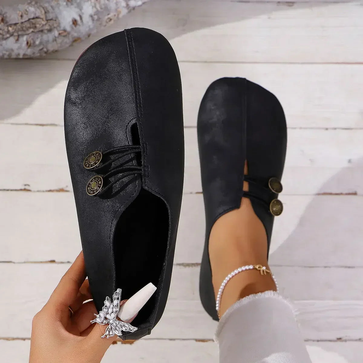 Evania | Dames Suède Instappers – Chique Comfortabele Platte Schoenen voor Casual Draagmomenten