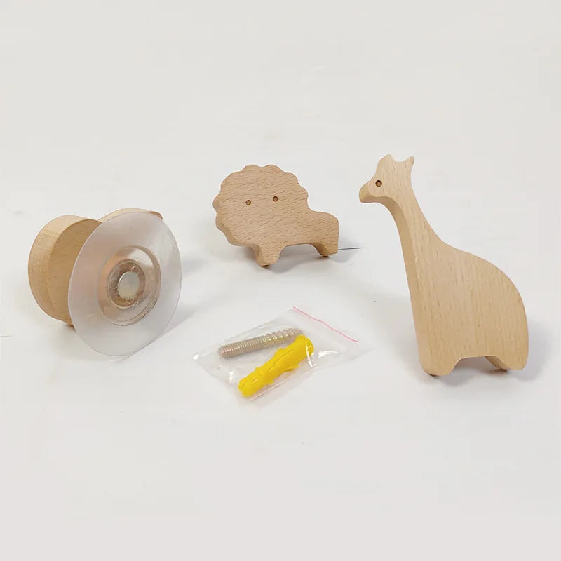 TundraHook | Wandhaak Scandinavische Houten Dieren - Kapstokhaak & Hoedhaak in Rustieke Stijl
