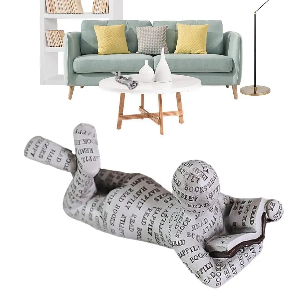 PageZen | Boekenwurm sculptuur – Artistieke decoratie voor thuis en op kantoor om te lezen en na te denken