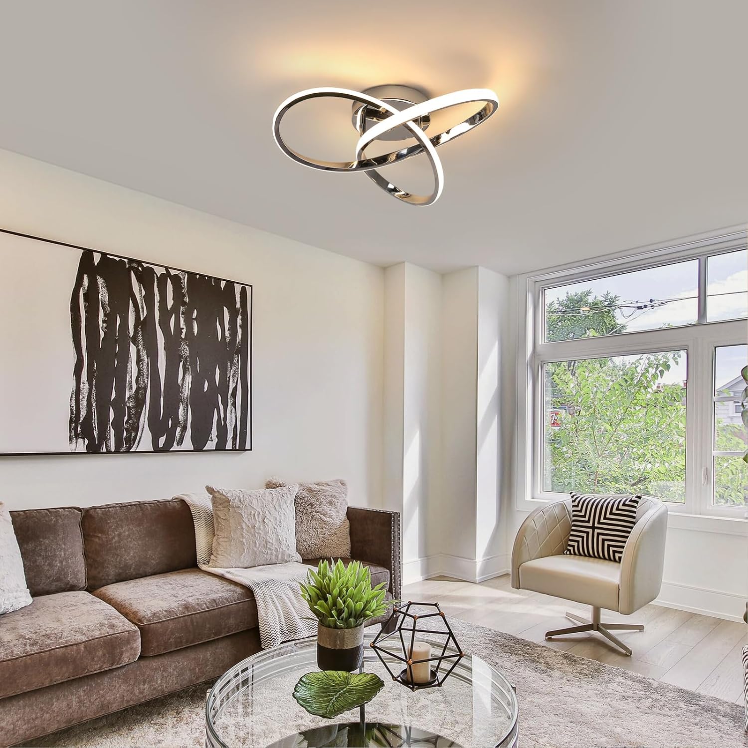 NovaCeil | Moderne LED Plafondlamp - 38W Bloem Ontwerp