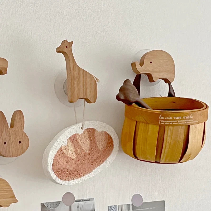 TundraHook | Wandhaak Scandinavische Houten Dieren - Kapstokhaak & Hoedhaak in Rustieke Stijl