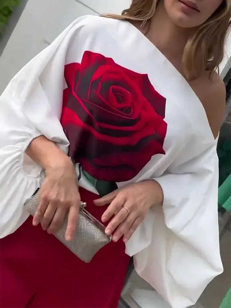 Hylena | Tweedelige set met bloemenprint voor dames – Roze rozen: een casual, bij elkaar passende zomeroutfit