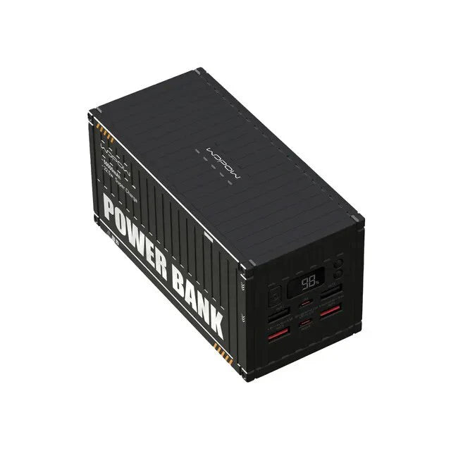 PowerVault | Powerbank in container-stijl – Draagbare USB-oplader met hoge capaciteit en snellaadfunctie