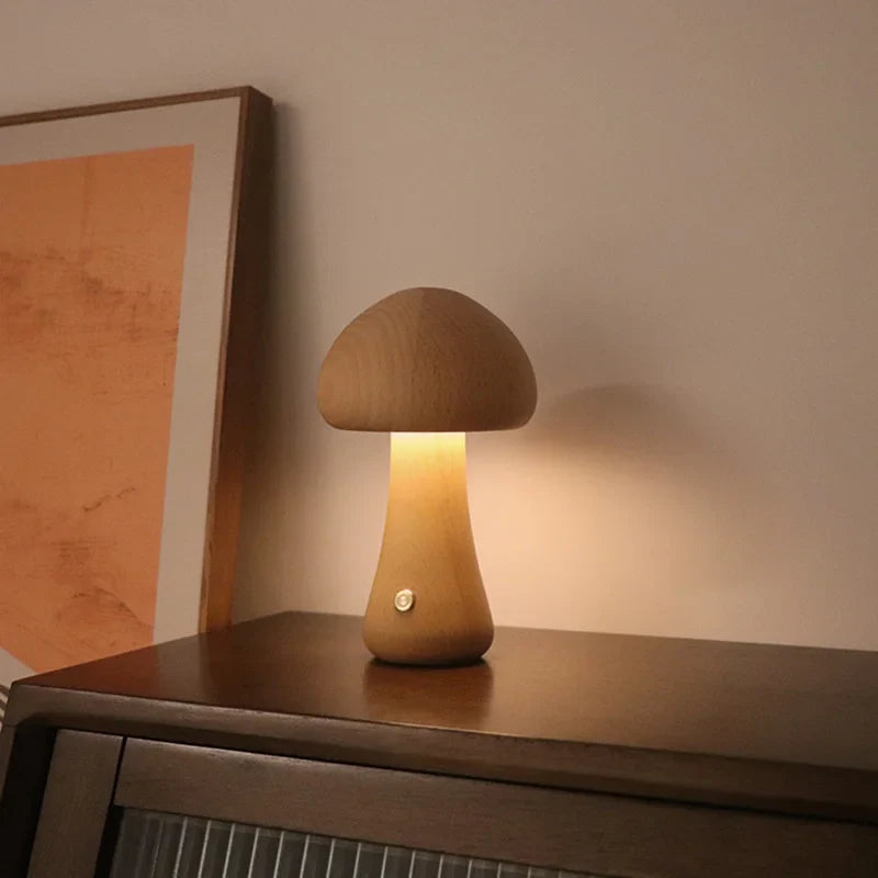 MushLume | Mystieke houten paddestoel lamp